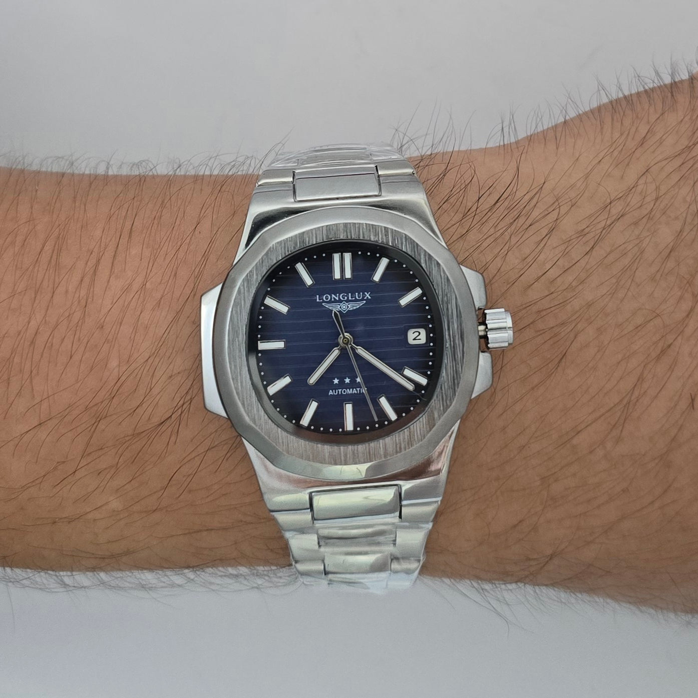 Reloj Automático Mecánico LONGLUX Blue Original