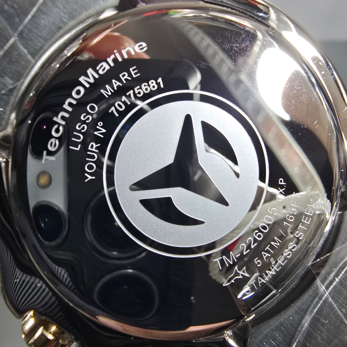 Reloj TechnoMarine Lusso Mare Silver Gold 44mm (TM-226005)