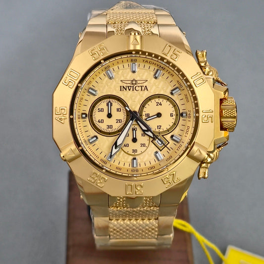 Reloj INVICTA Subaqua Poseidon Gold 200 metros 53.8mm (48358) + Estuche Anti Impacto