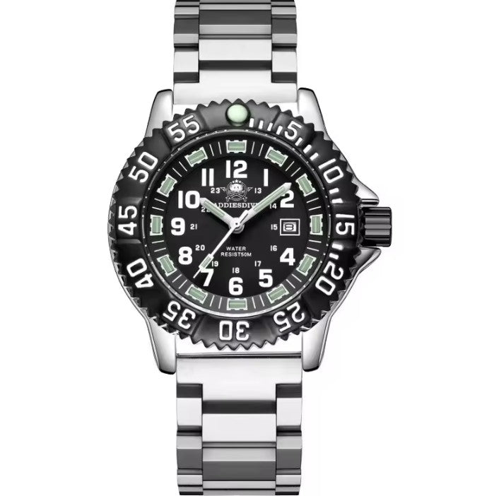 Reloj ADDIESDIVE Estilo Militar Acero Inox 50 Metros