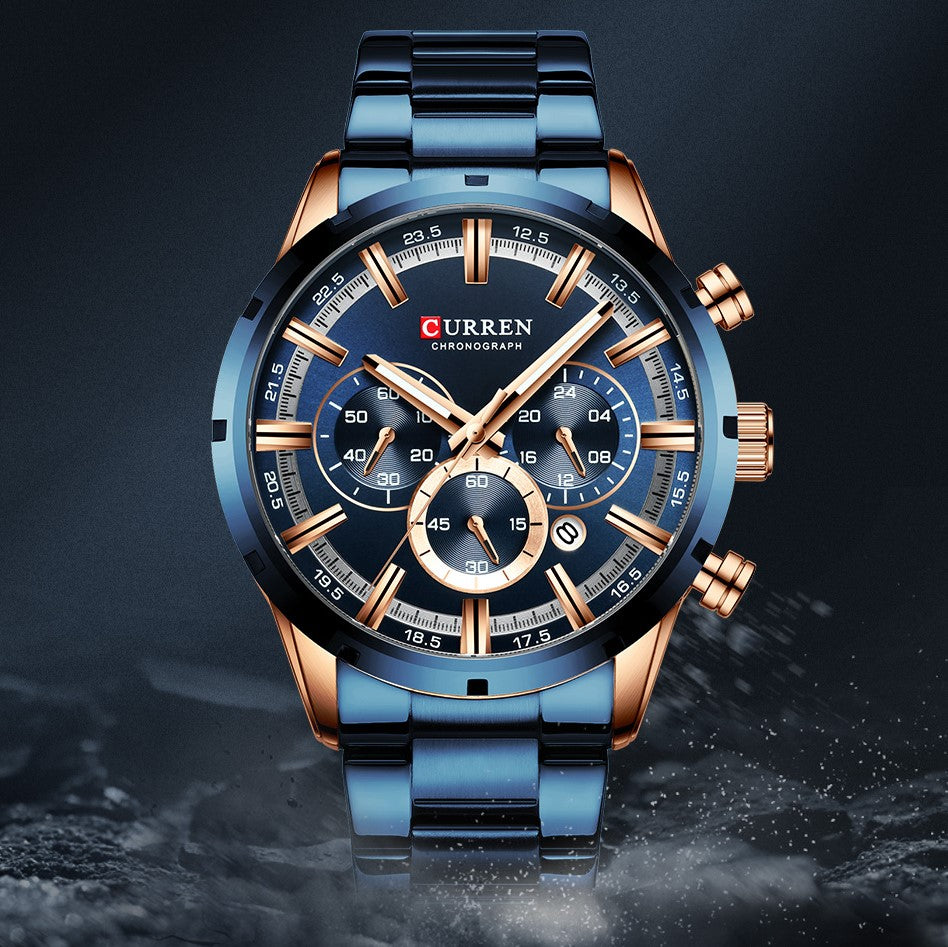 Reloj CURREN Blue Deportivo Acero Inoxidable