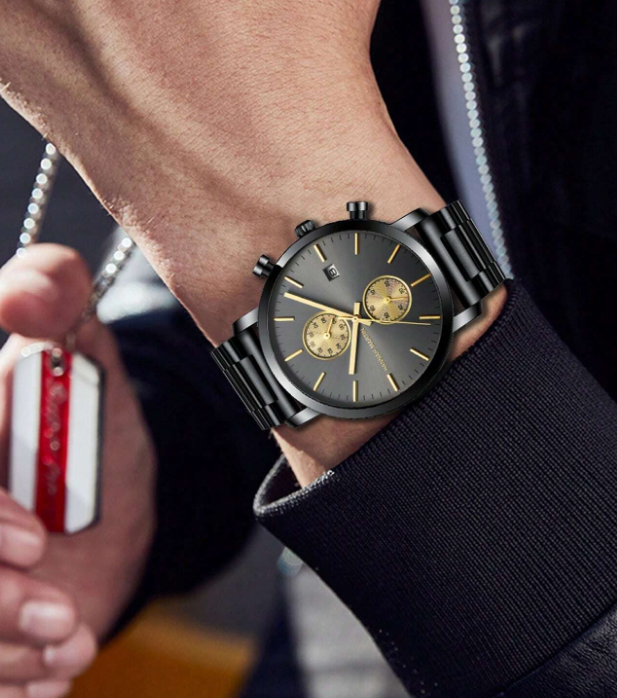 Reloj HANNAH MARTIN Dark Gold Elegance Original