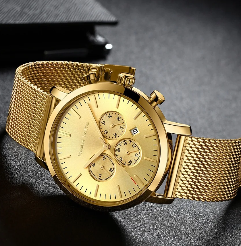 Reloj HANNAH MARTIN Golden Chrono