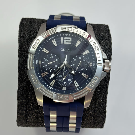 Reloj GUESS Oasis U0366G2 Genuino SilverAzul Multifuncional 100M