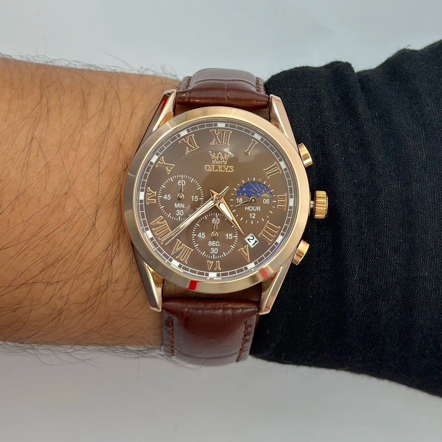 Reloj OLEVS Cuero Diseño Elegante