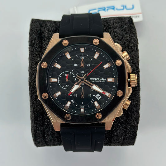 Reloj CRRJU Black Cronógrafo Original