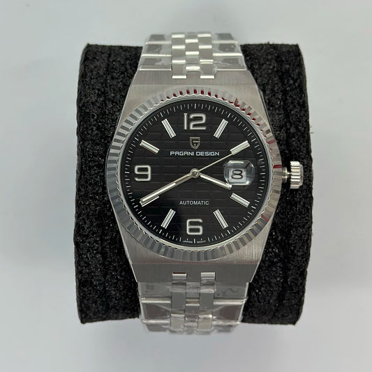 Reloj Automático PAGANI DESIGN Inspiración Land-Dweller Plata Black (PDYS027)