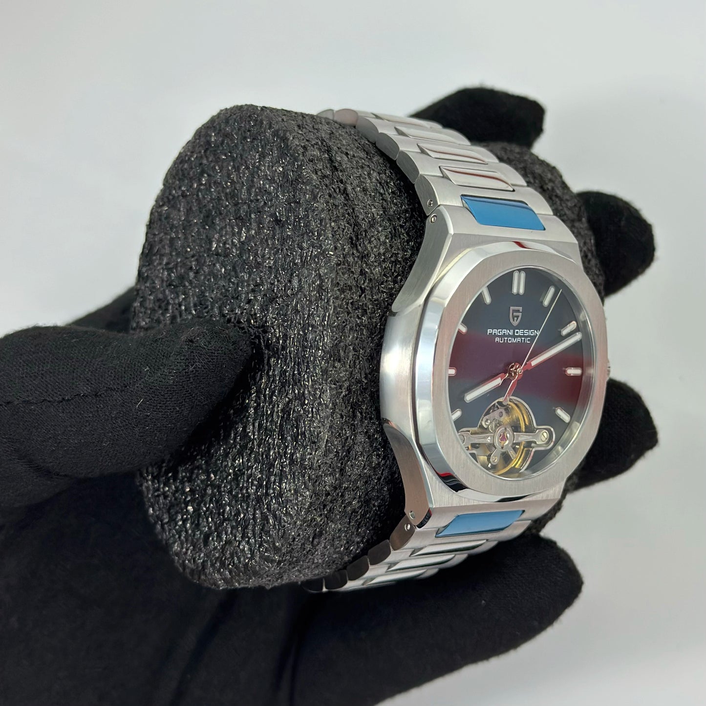 Reloj Automático PAGANI DESIGN Open Heart Blue (PDYS025)