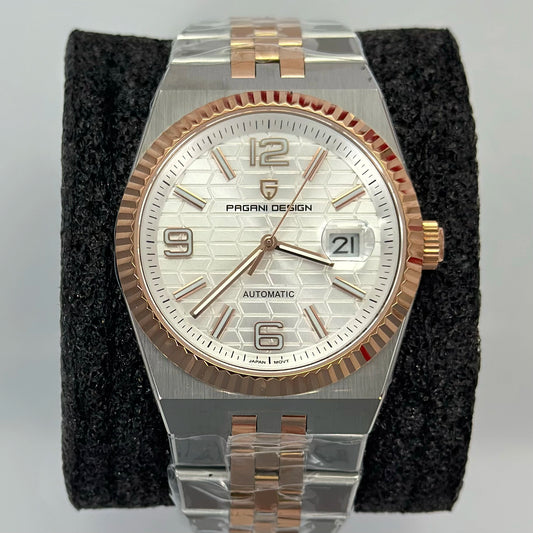 Reloj Automático PAGANI DESIGN Inspiración Land-Dweller Silver Rose (PDYS027)