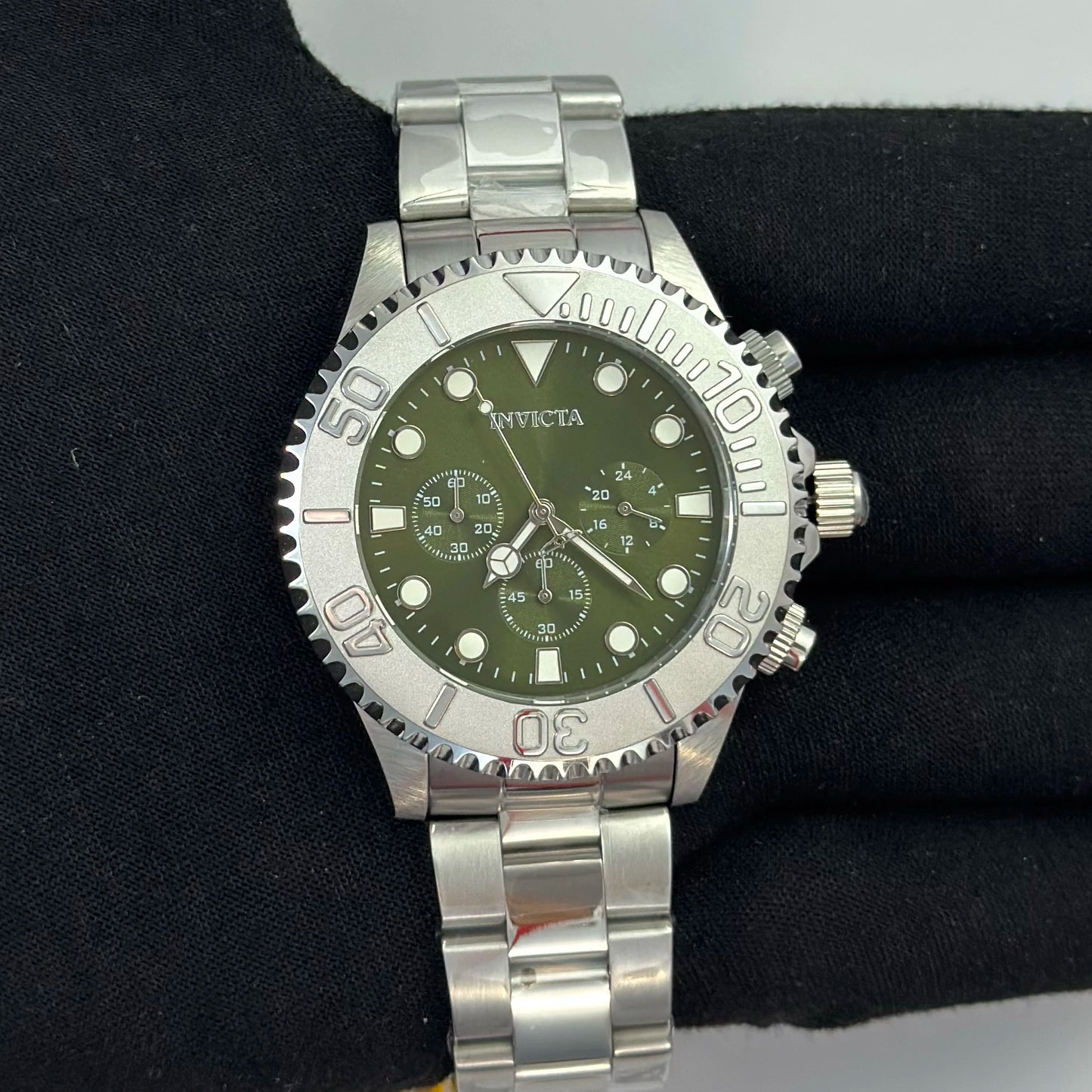 Reloj INVICTA Pro Driver Silver Green 200Metros 47mm