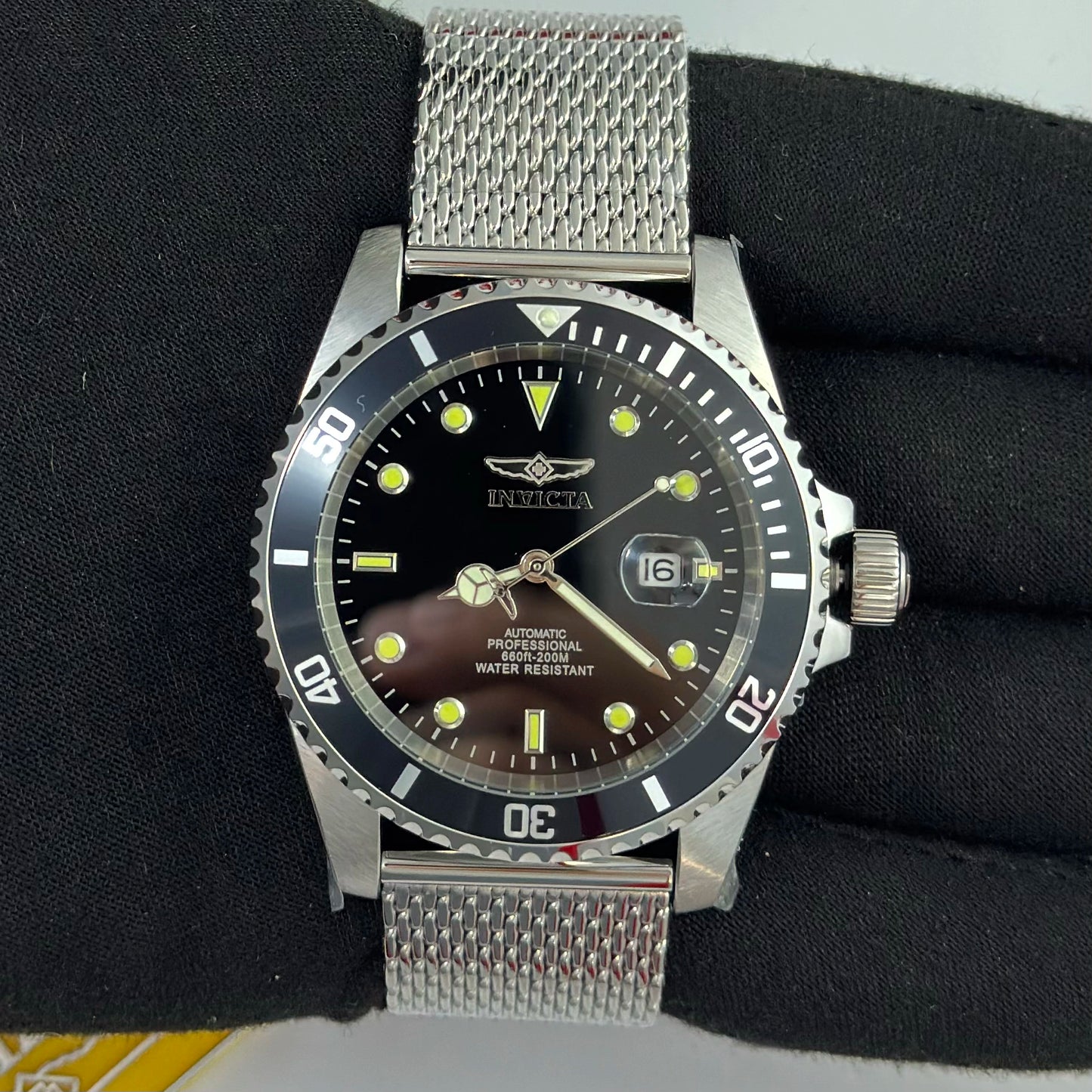 Reloj Automático INVICTA Pro Driver Submarino Black 200 Metros 47mm
