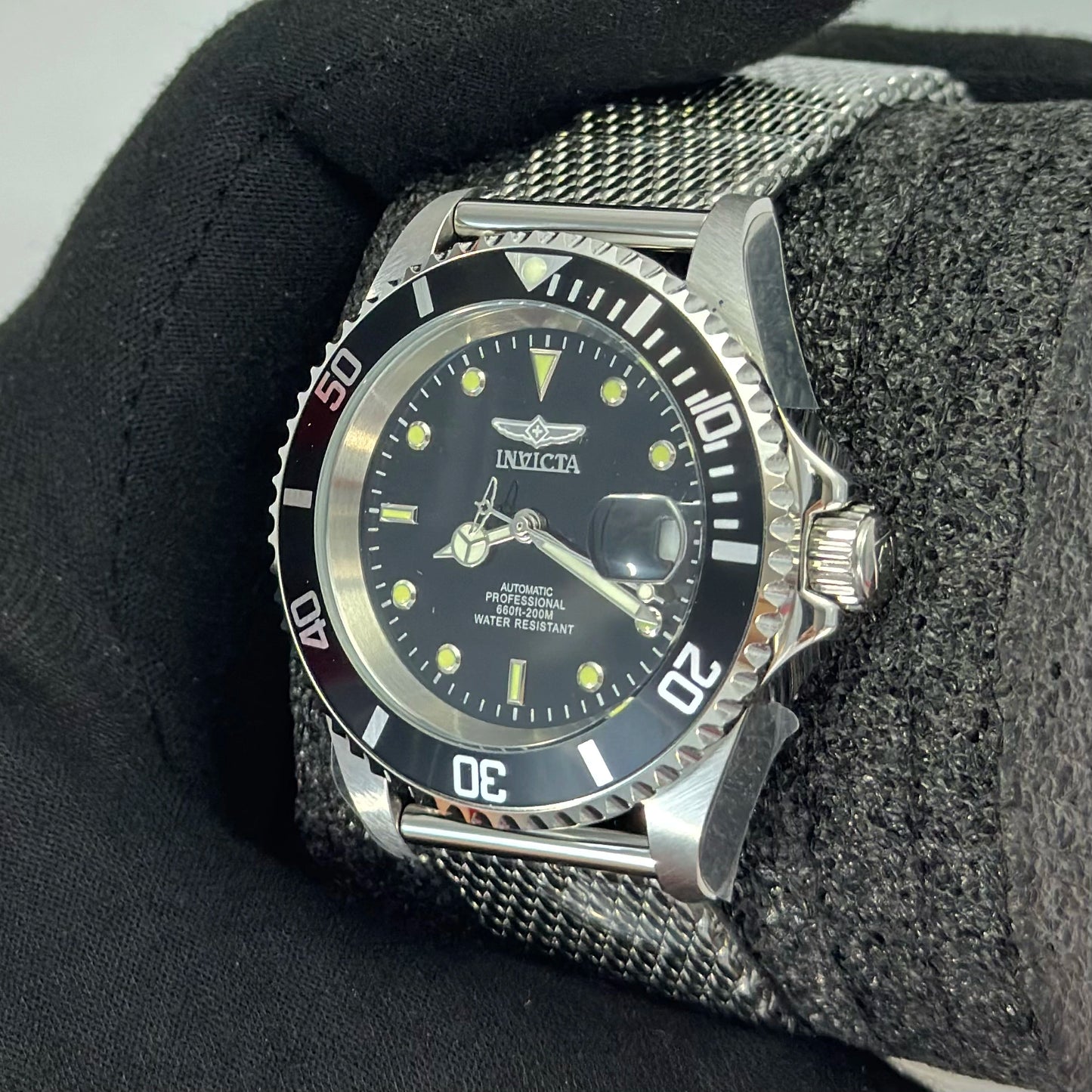 Reloj Automático INVICTA Pro Driver Apex Submarino Black 200 Metros 40mm