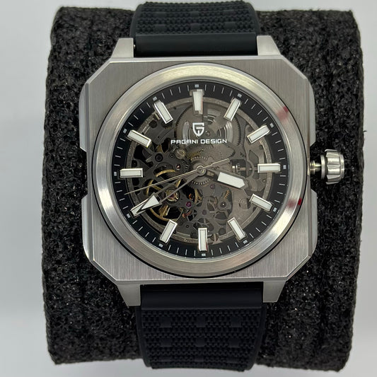 Reloj Automático PAGANI DESIGN Skeleton Black (PD1791)