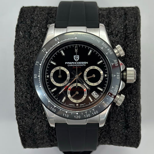 Reloj PAGANI DESIGN Daytona Silver Black (PD1644)