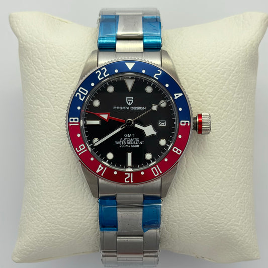 Reloj Automático PAGANI DESIGN GMT Submariner Pepsi (PD1706)