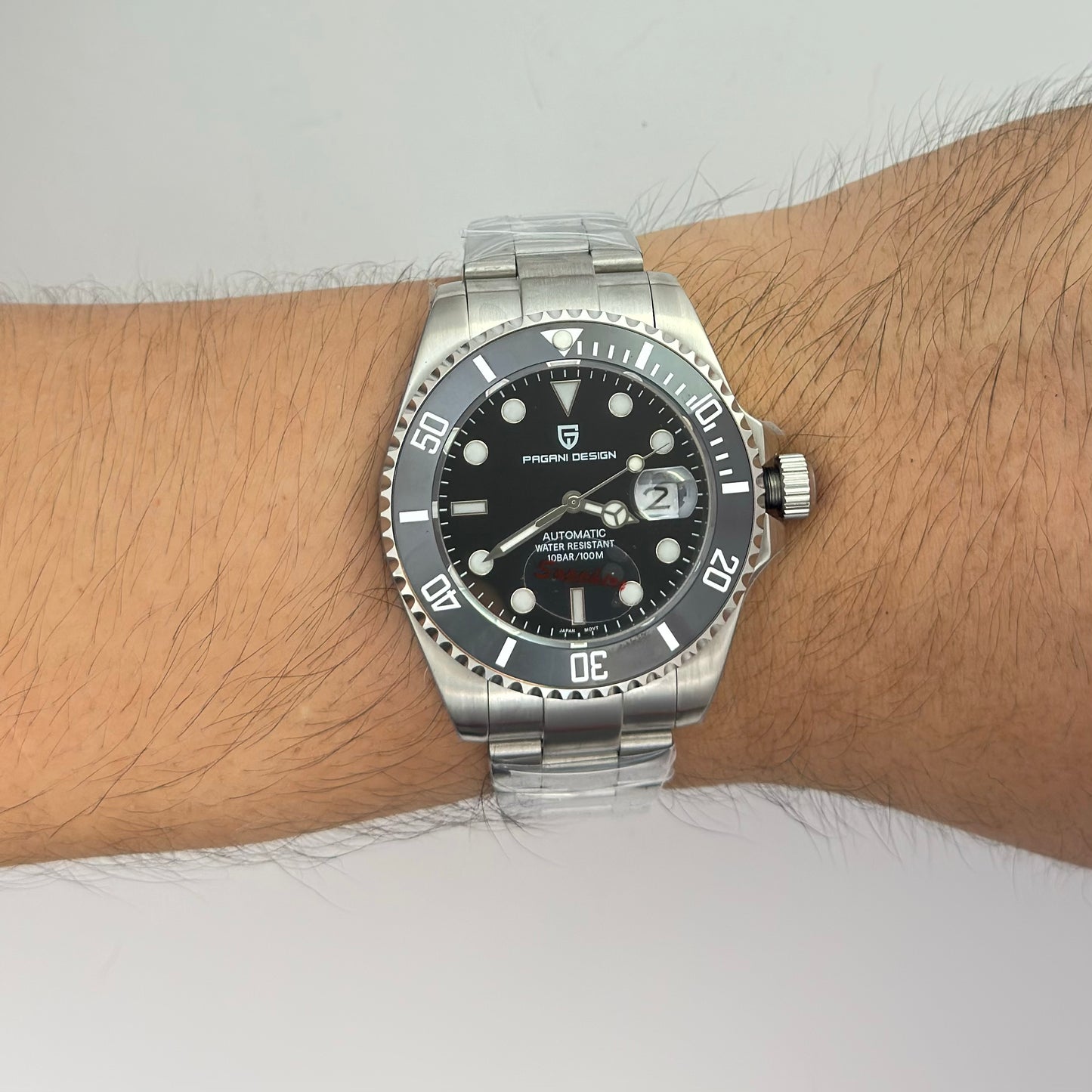 Reloj Automático PAGANI DESIGN Submariner Black 43mm (PD1639)