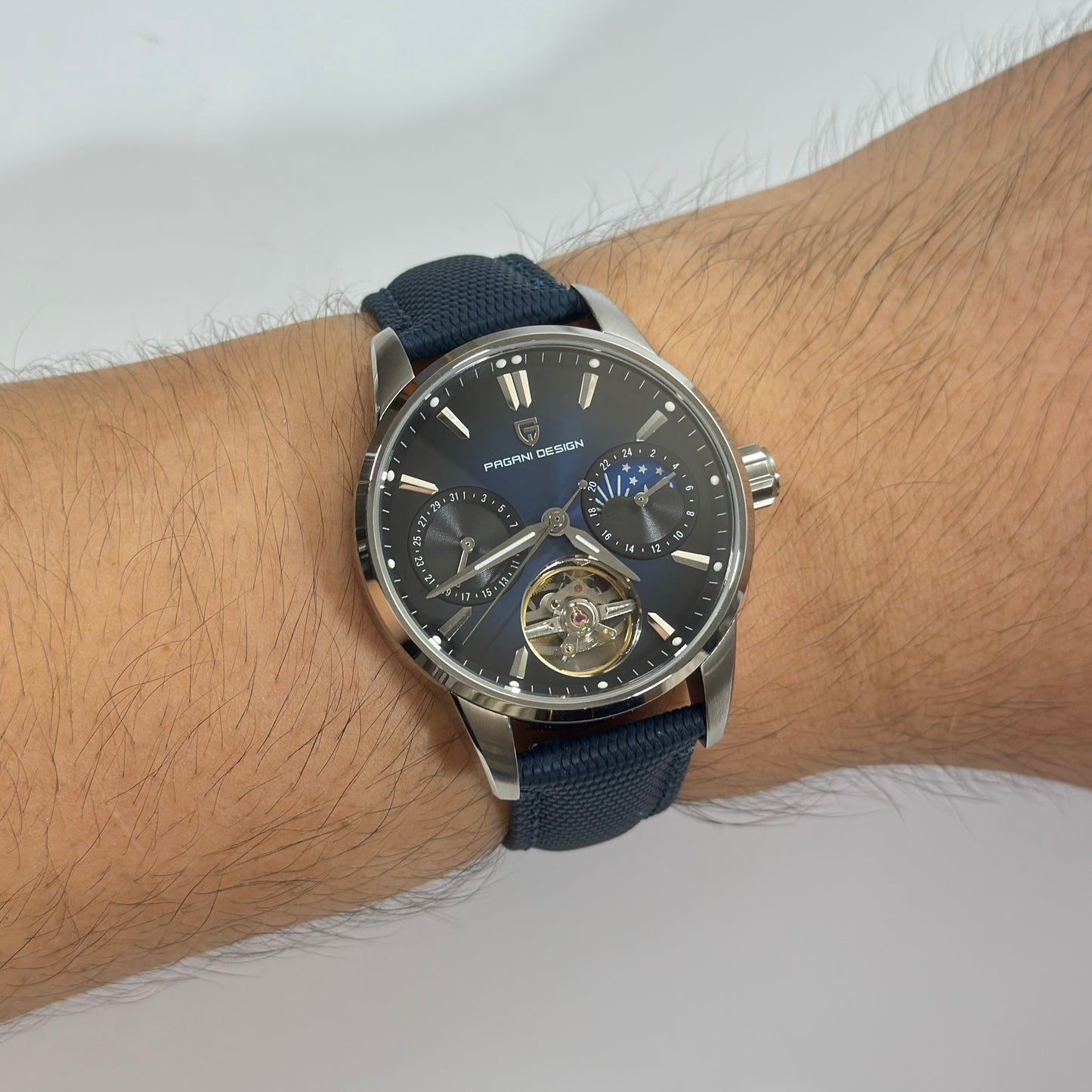 Reloj Automático PAGANI DESIGN Imperial Aurora Silver Blue (PDYS021)