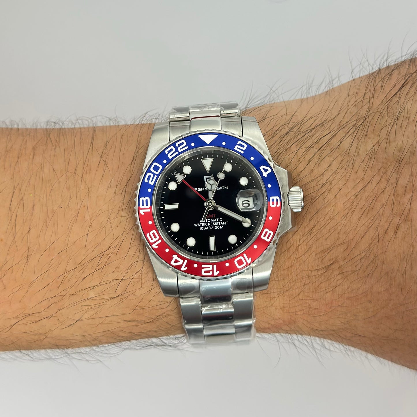 Reloj Automático PAGANI DESIGN GMT MASTER II Oyster Pepsi (PD1662)