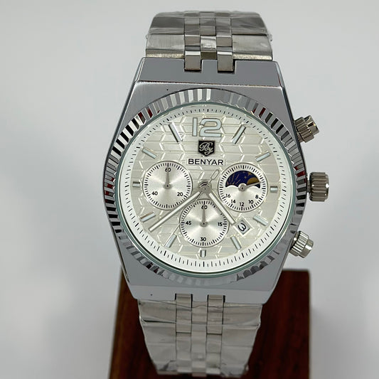 Reloj BENYAR Ejecutivo Cronógrafo White