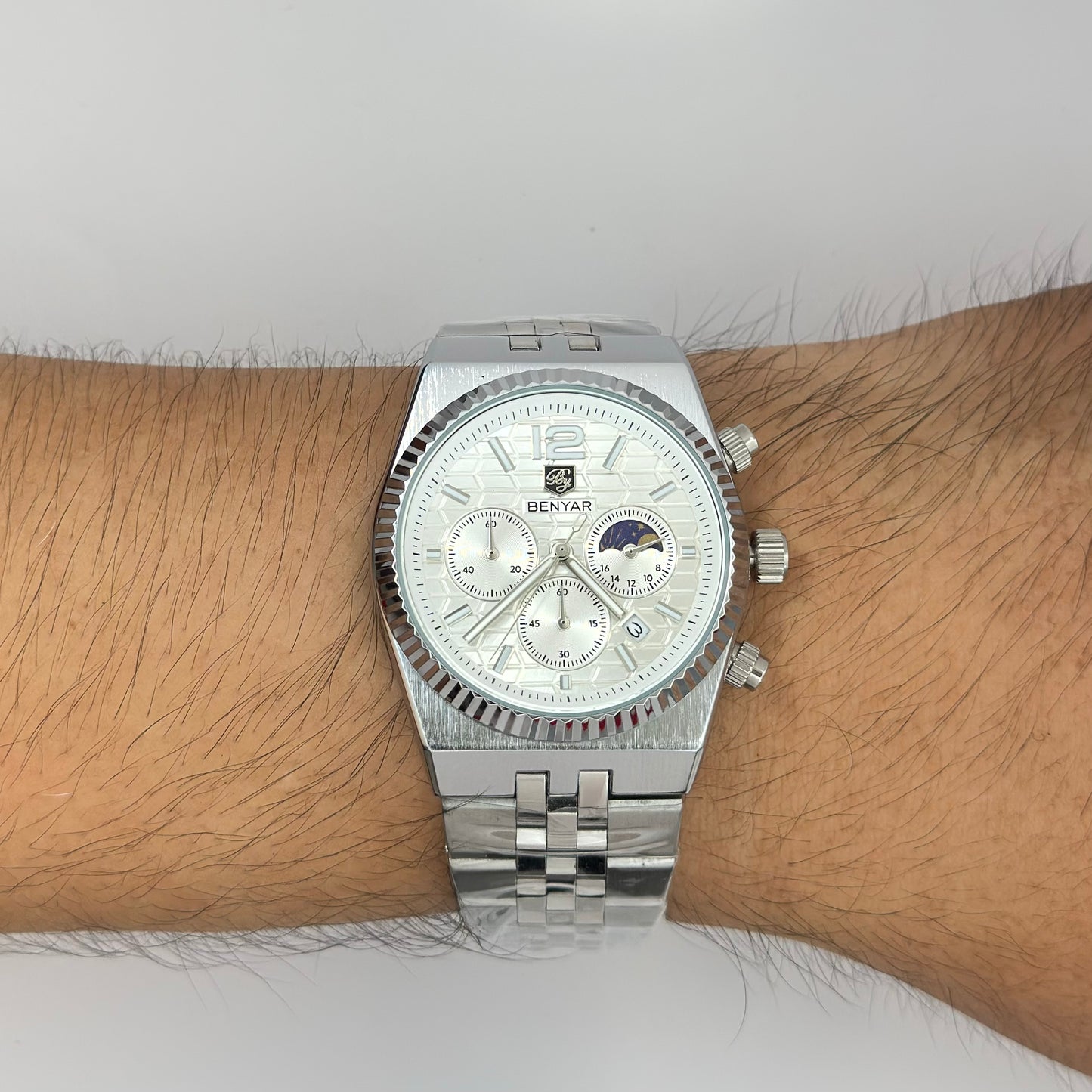 Reloj BENYAR Ejecutivo Cronógrafo White