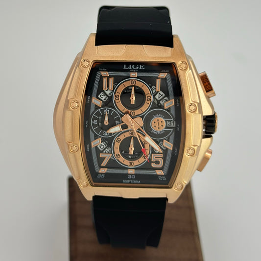 Reloj LIGE Deportivo Cronografo Gold