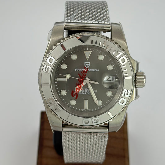 Reloj Automático PAGANI DESIGN Yacht-Master Steel Gray Milanesa (PD1651)