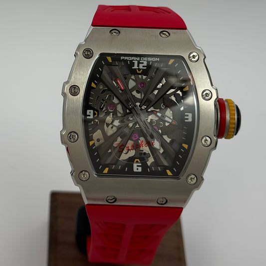 Reloj PAGANI DESIGN Tonneau Skeleton Racing Red (PD1738)
