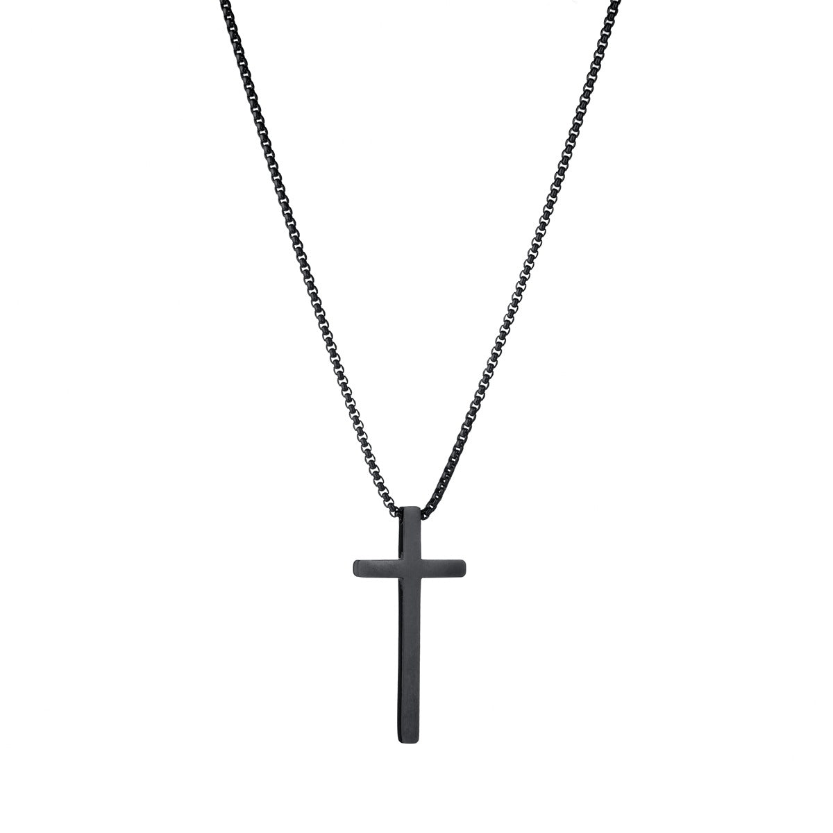 Collar Colgante de Cruz Acero Inoxidable Basic 60cm