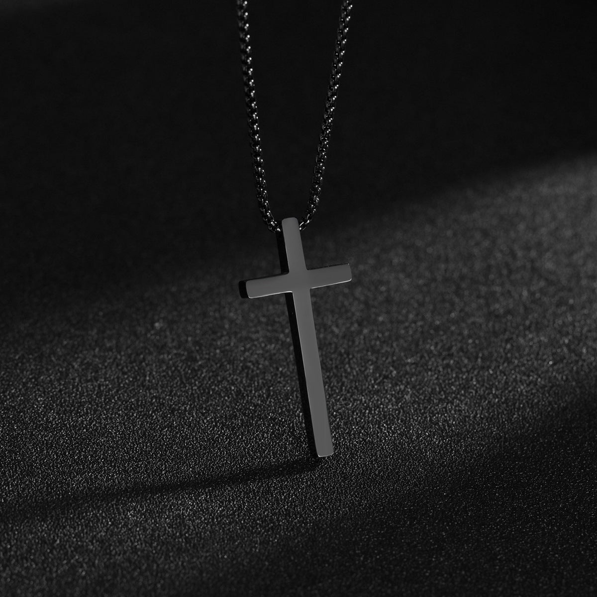 Collar Colgante de Cruz Acero Inoxidable Basic 60cm