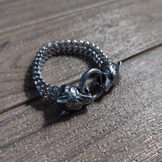 Pulsera de Lobo Acero Inoxidable 21cm