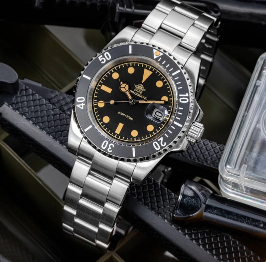 Reloj ADDIESDIVE Retro Submarino 200M Black