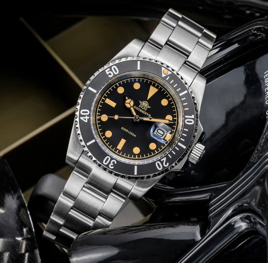 Reloj ADDIESDIVE Retro Submarino 200M Black