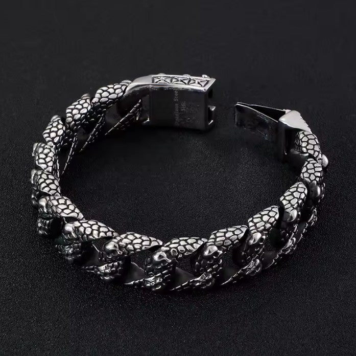 Pulsera Fongten Calavera Gotica 20.5cm