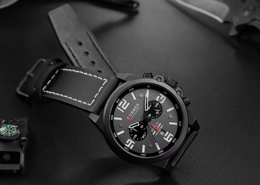 Reloj CURREN Top Cuero Carbon