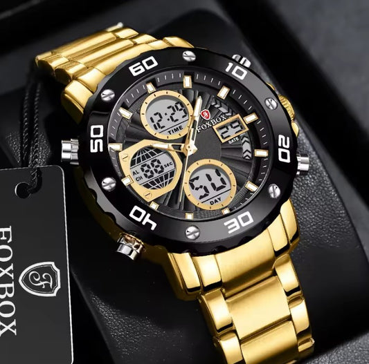 Reloj FOXBOX Chrono Gold Original