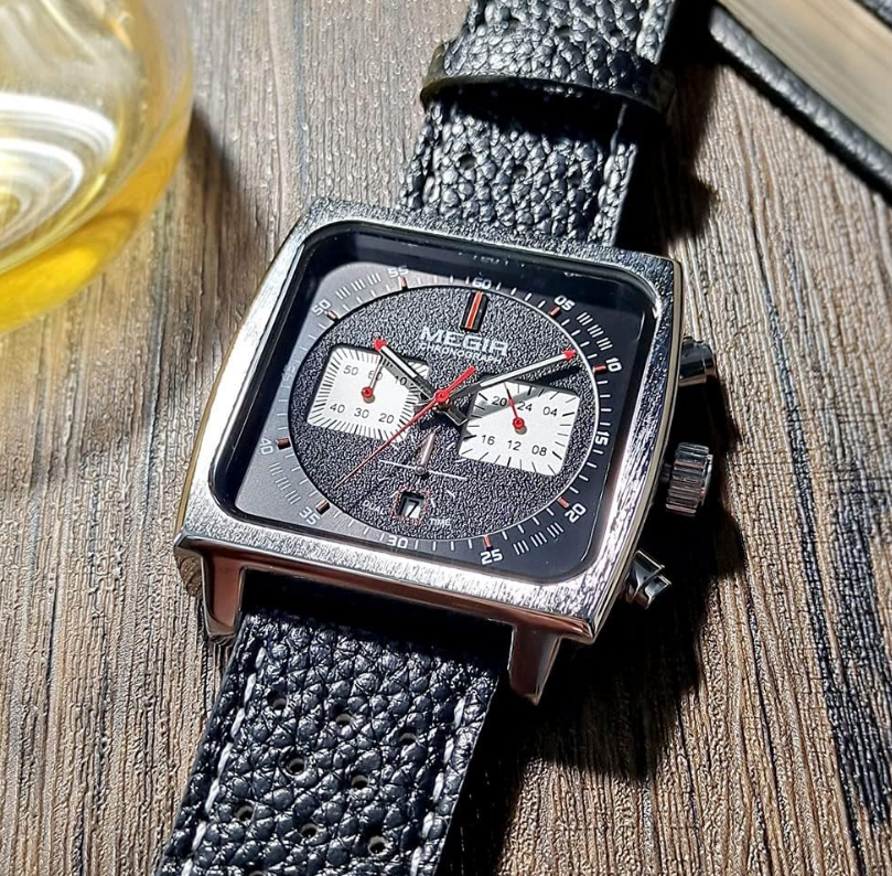 Reloj MEGIR Square Leather