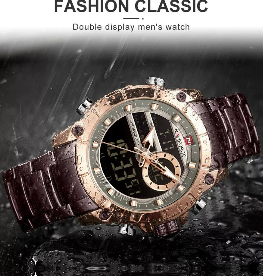 Reloj NAVIFORCE Brown Militar Original