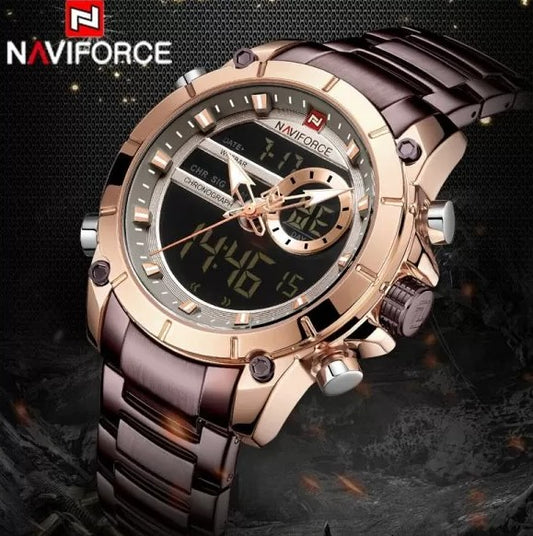 Reloj NAVIFORCE Brown Militar Original