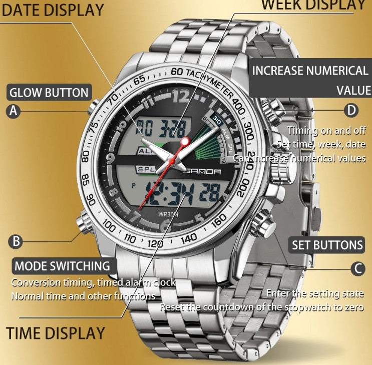 Reloj SANDA 3307 Silver Edition