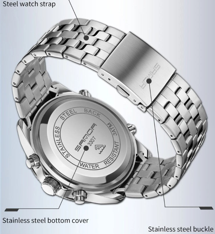 Reloj SANDA 3307 Silver Edition
