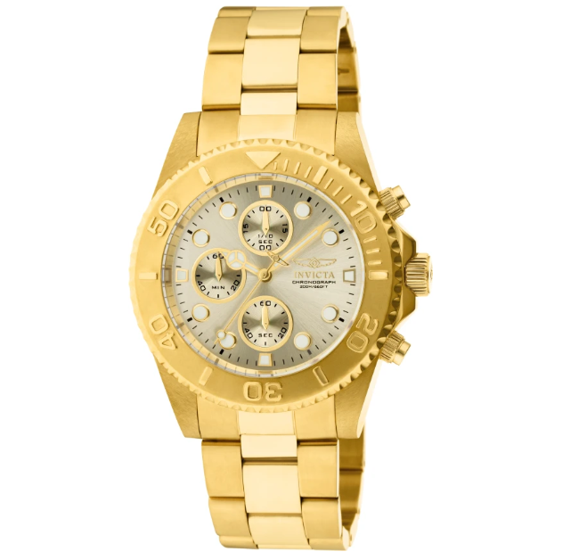Reloj INVICTA Pro Diver Chronograph Gold 200metros 43.5mm (1774)