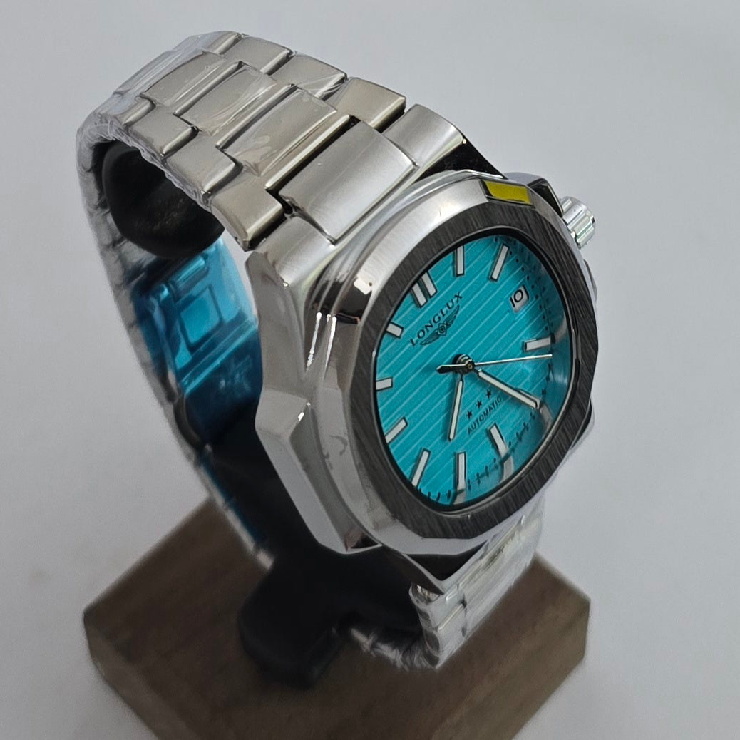 Reloj Automático Mecánico LONGLUX Sky Blue Original