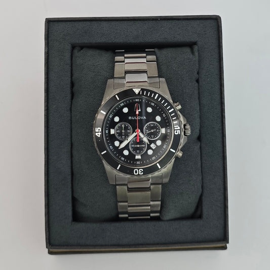 Reloj BULOVA Chronograph GunMetal 98B337 Original