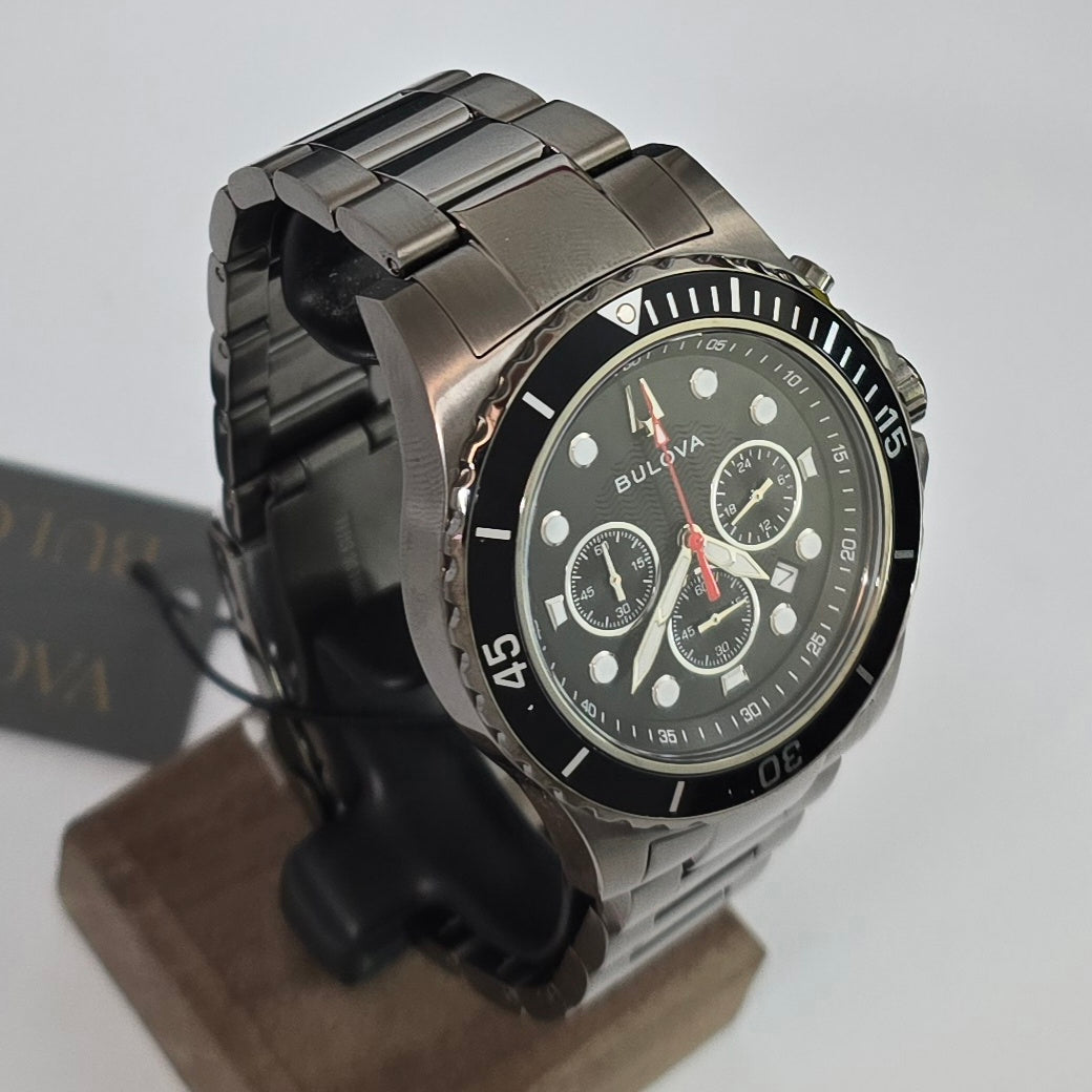 Reloj BULOVA Chronograph GunMetal 98B337 Original