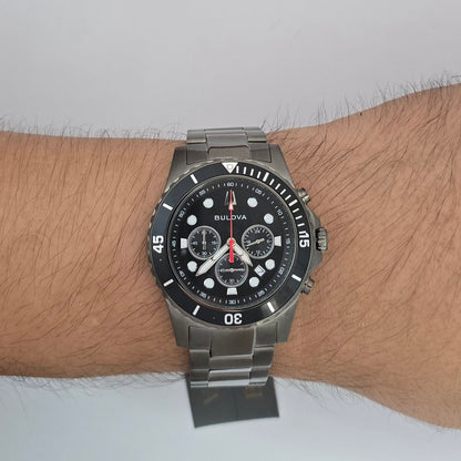 Reloj BULOVA Chronograph GunMetal 98B337 Original