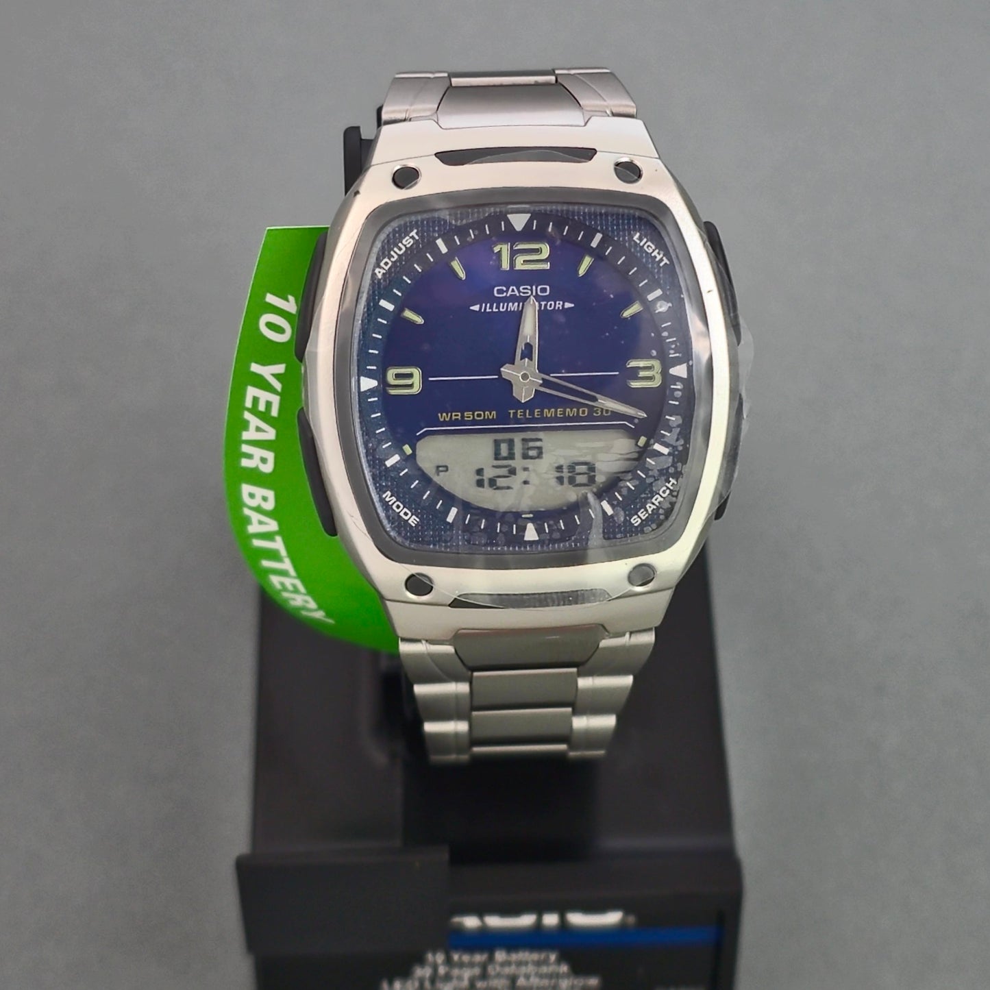 Reloj Casio AW81D-2AV Acero Telememo 30