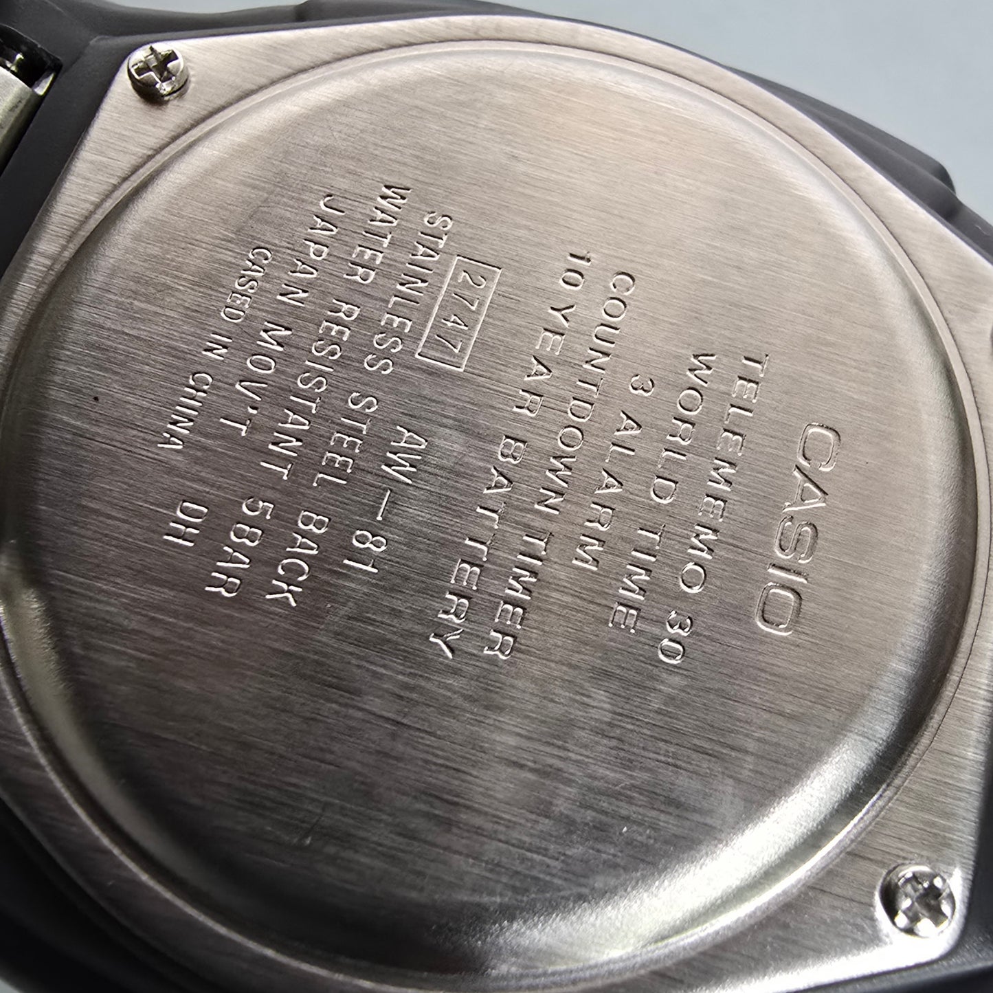 Reloj Casio AW81D-2AV Acero Telememo 30