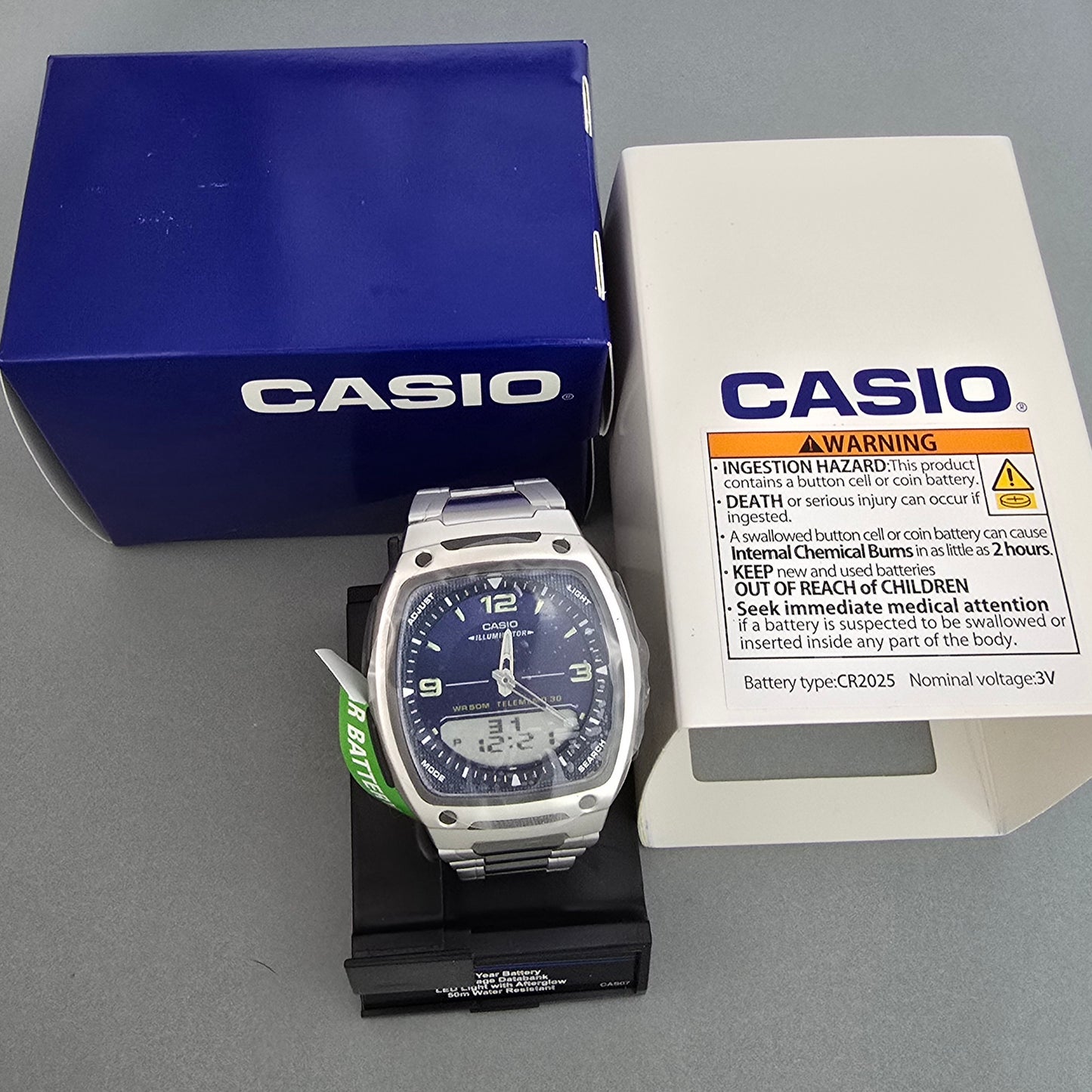 Reloj Casio AW81D-2AV Acero Telememo 30
