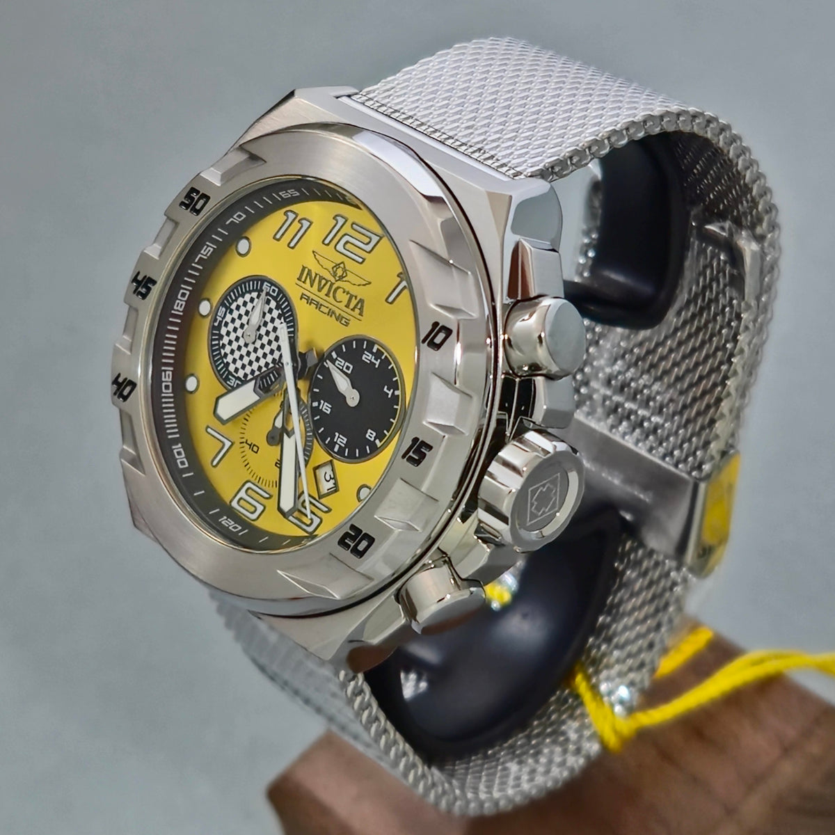 Reloj INVICTA Racing Checkered Velocity Yellow 48mm (47199)