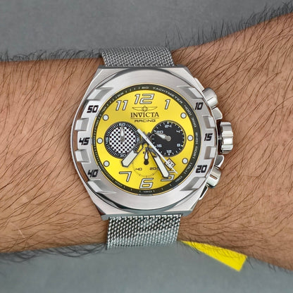 Reloj INVICTA Racing Checkered Velocity Yellow 48mm (47199)